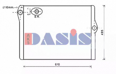 AKS DASIS 050085n -  Радиатор, охлаждение двигателя